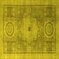 thumbnail image 1 of Ahgly Company Indoor Square Abstract Yellow Modern Area Rugs, 6' Square, 1 of 4