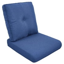 Gymojoy Outdoor 2-Piece Deep Seat Cushion Set, 22 x 24, Water Repellant, Fade Resistant, Deep Seat Bottom and Back Cushion for Swivel Chair, Sofa, and Couch,Navy