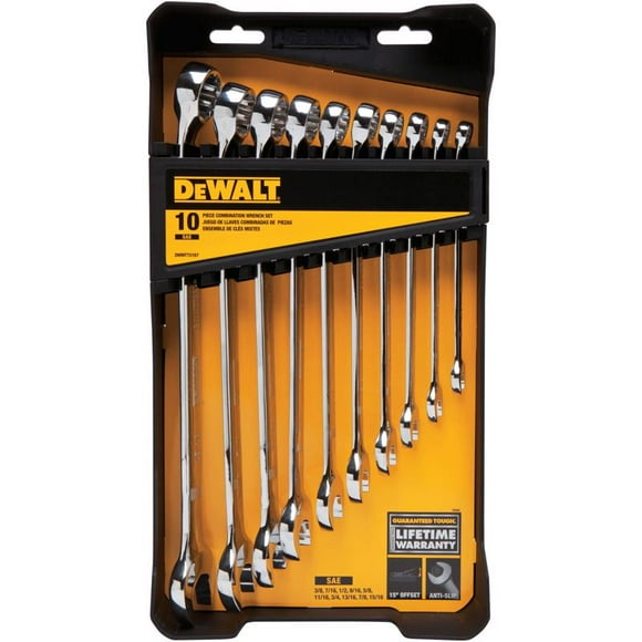 Juego de llaves combinadas DeWalt SAE 10 piezas