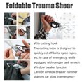 thumbnail image 3 of Foldable Shear, Latching Function Emergency Shear Portable Stainless Steel Multifunctional with  Cutter for Outdoor Survival Black Orange,Blue,Orange,Sand Color,Green,Red,Black, 3 of 8