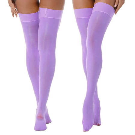 

inhzoy Women s Anti-skid Sheer Silk Thigh High Stockings