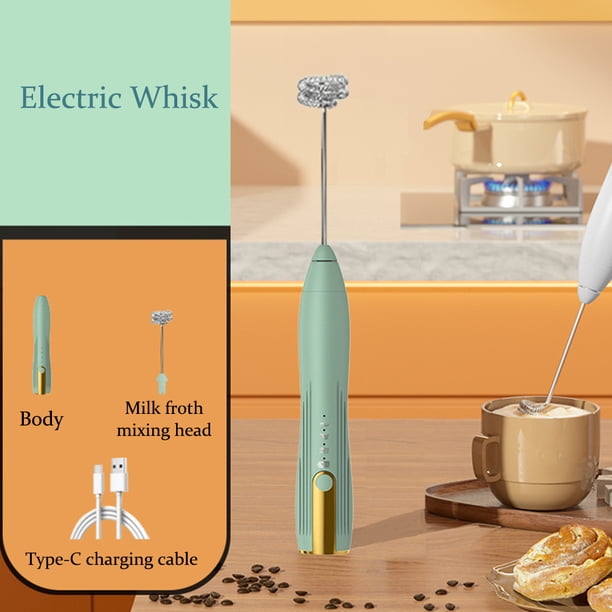 Batidor de café eléctrico 14000rpm Mini mezclador de espuma 1500mAh USB recargable inalámbrico