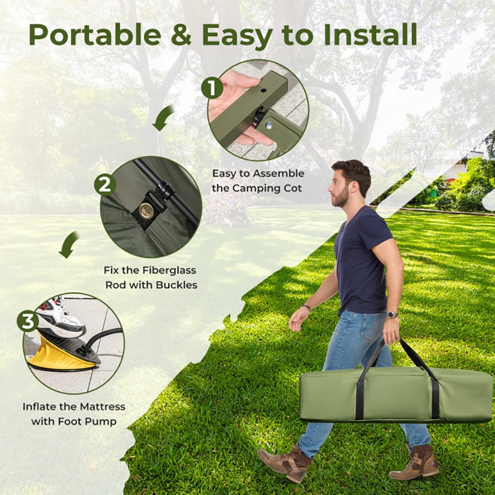 Aimee Lii 1-Person Folding Camping Tent with Sunshade and Air Mattress, Outdoor Camping Hiking Tent Aimee Lii 1-Person Folding Camping Tent with Sunshade and Air Mattress, Outdoor Camping Hiking Tent
