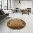 thumbnail image 4 of Ahgly Company Machine Washable Indoor Rectangle Industrial Modern Mahogany Brown Area Rugs, 8' x 10', 4 of 7
