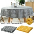 thumbnail image 2 of Table Cover Cloths Linen Party Tablecloth Cotton Desk Home Kitchen Decor, 2 of 11