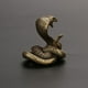 thumbnail image 3 of Estatua de serpiente Cobra de latón, escultura de serpiente Cobra, figurita de riqueza, decoración del hogar, regalo coleccionable TUNC Sencillez, 3 of 5