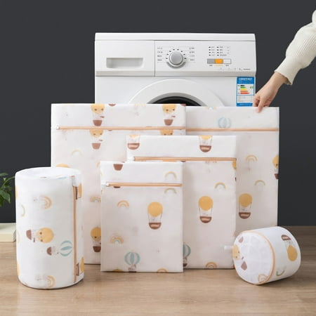 

Hadanceo 1 Set Machine Washing Bags Cartoon Large Capacity Polyester Woman Clothes Underwear Bra Wash Bag Household Supplies