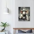 thumbnail image 3 of Leisuo Funny Cow Canvas Wall Art - Cooking Cow Picture in the Kitchen - Animal Print Painting Framed 12x16“/16X20" Artwork for Home Décor, 3 of 4