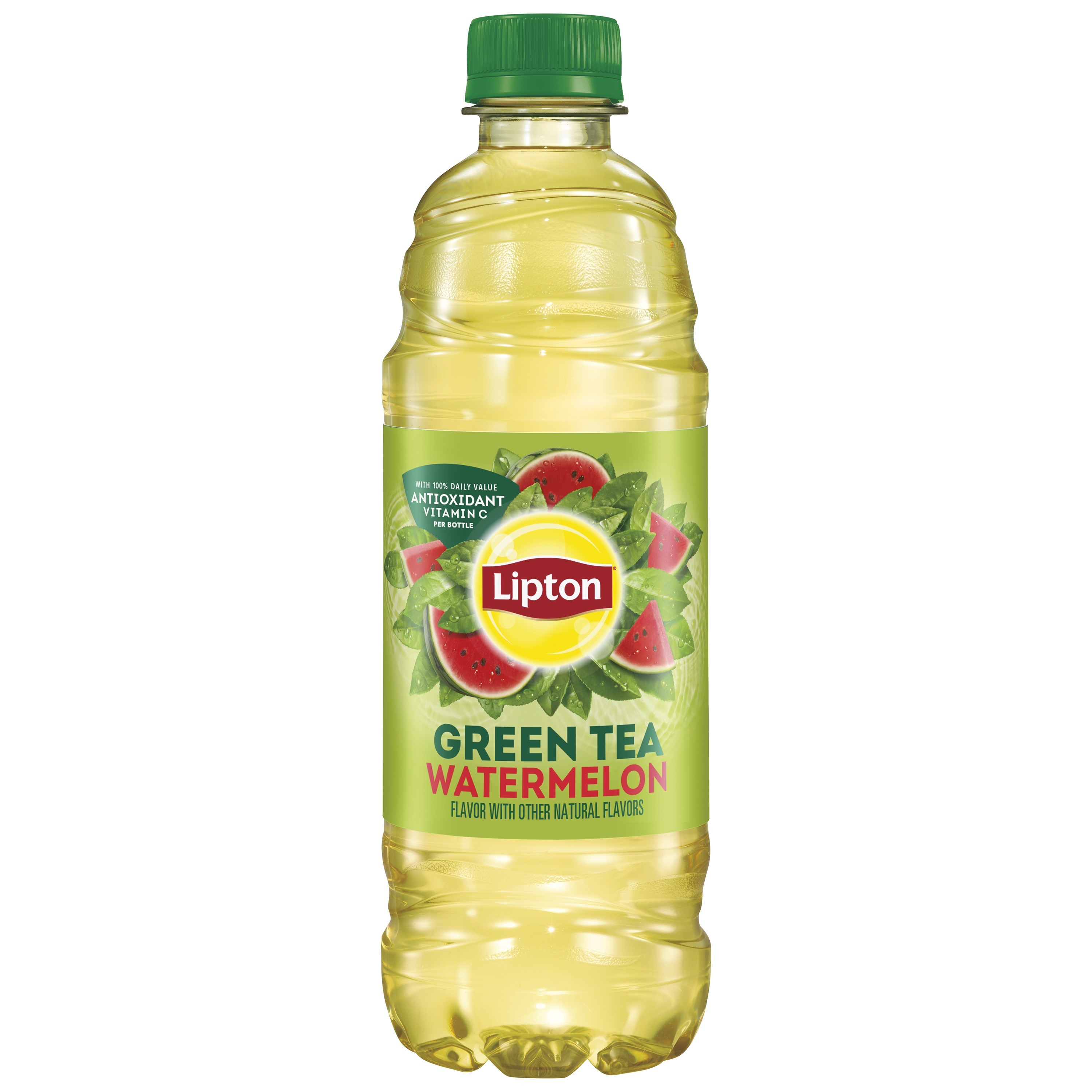 Lipton Green Tea Watermelon Iced Tea, Bottled Tea Drink, 16.9 fl oz 12 Pack Bottle - image 2 of 9