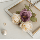 thumbnail image 5 of Xiao Hua 6 rosas artificiales con bordes adhesivos, flores falsas, flores artificiales para decoración de bodas, 5 of 5