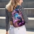 thumbnail image 5 of Disketp Beautiful Flower Blue Bird Mochila de Lona Estampada, Mochila Escolar de Viaje Ligera para Estudiantes y Portátil-Small, 5 of 5