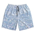 thumbnail image 5 of Goofa White Bule Glitter Printed Mens Swim Trunks Summer Quick Dry Short Beach Swimwear Bathing Suits-Medium, 5 of 9