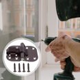 thumbnail image 4 of 2pcs Folding Wood Doors Folding Shutters Hinges Spring Hinges with 8pcs Screws, 4 of 8