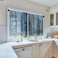 thumbnail image 5 of Farmhouse Kitchen Curtains Blue Abstract Window Curtains Short Tier Curtains Over Sink, Modern Art Painting Decor Rod Pocket Window Drapes Set of 2 (26x36 Inch), 5 of 5