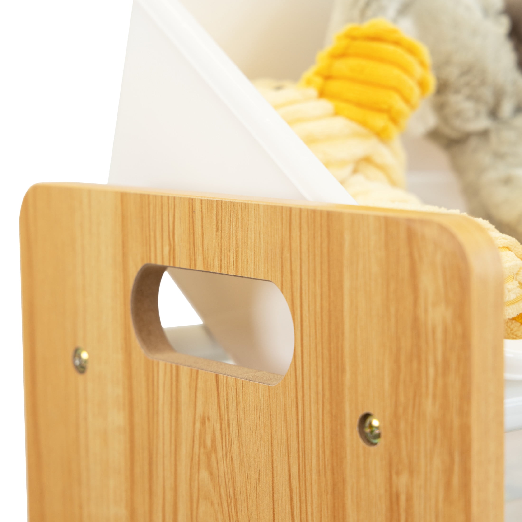 Humble Crew  XL  Kids Toy Storage Organizer with 20 Plastic Storage Bins, Natural/White