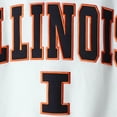thumbnail image 5 of Men's Colosseum White Illinois Fighting Illini Arch & Logo Crew Neck Sweatshirt, 5 of 5