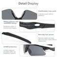 thumbnail image 4 of Gafas Deportivas ZOSIMP con Protección UV400 Unisex Negras, 4 of 6