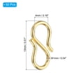 thumbnail image 2 of Uxcell 13x4mm S Hook Clasp, 50Pcs 304 Stainless Steel Jewelry Clasp Connector, Gold, 2 of 6