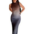 thumbnail image 3 of Vestido Vestido túnica azul teñido anudado sin mangas mujer Vintage cremallera cóctel ropa de fiesta Ygjytge Azul T S para Mujer, 3 of 9