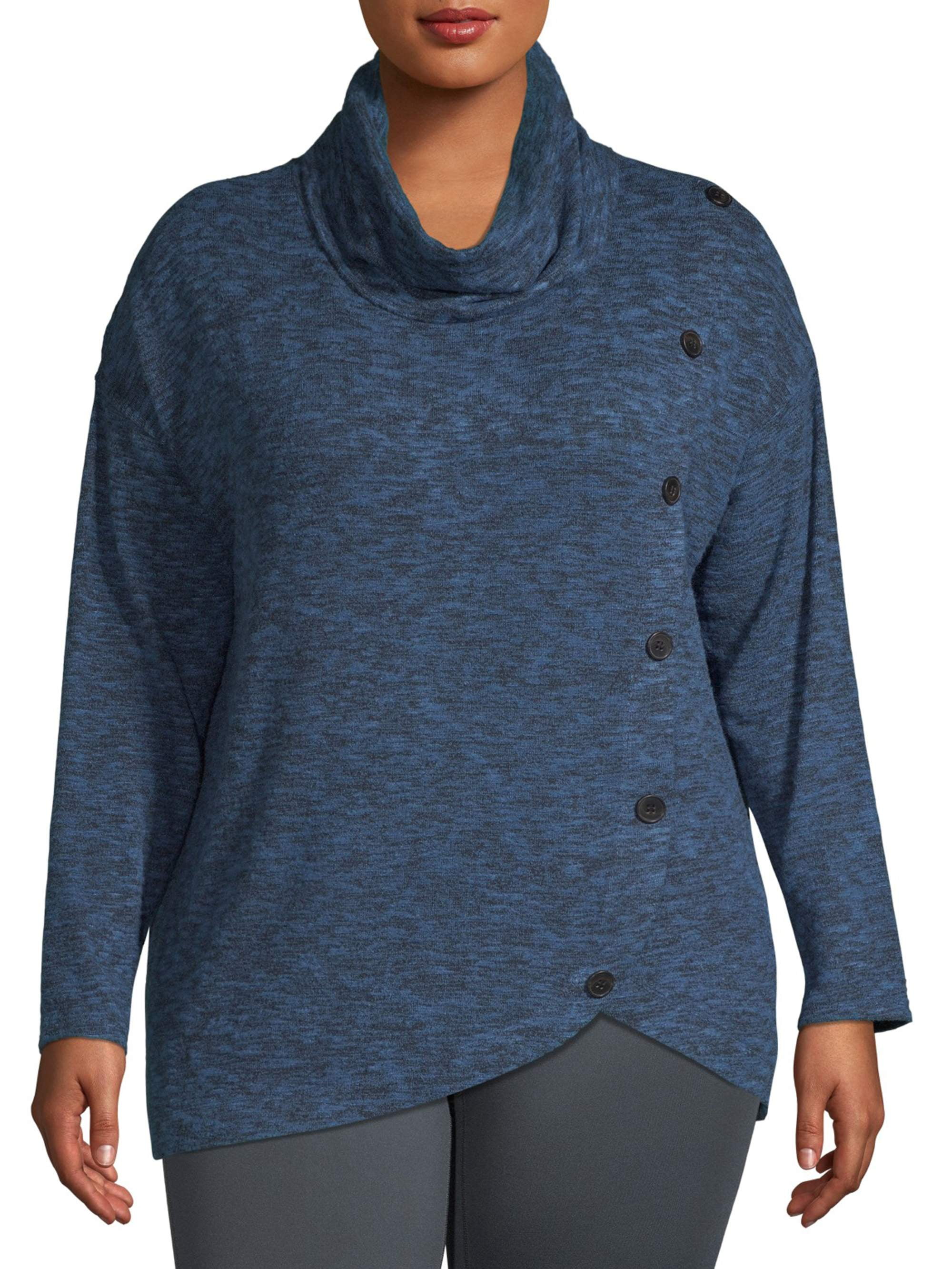 women's plus size cowl neck sweaters