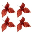 thumbnail image 1 of Miangastore Artificial Flowers For Decor Indoor Red Cloth 4Pcs 12X12X9Cm, 1 of 8