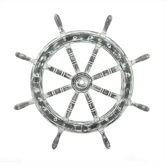 Ship Wheel - Gola Pendi - (12 Inches, Antique Black)