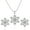 Silver, variant on Hyasfey 1 Set Ear Studs Glitter Antiallergic Elegant Temperament Snowflake Shape Rhinestone Earrings Necklace Jewelry Accessory
