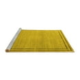 thumbnail image 2 of Ahgly Company Machine Washable Indoor Square Oriental Yellow Industrial Area Rugs, 3' Square, 2 of 4