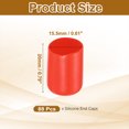 thumbnail image 2 of Uxcell 88Pcs Silicone End Caps, 15.5mm(5/8") ID20mm(13/16") Height Round Screw Thread Protectors Flexible Screw Bolt Covers Caps for Metal Tube Rod Bolt, Red, 2 of 7