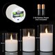 thumbnail image 2 of Velas sin llama Eywamage de cristal transparente con mando a distancia, juego de 3, 2 of 7