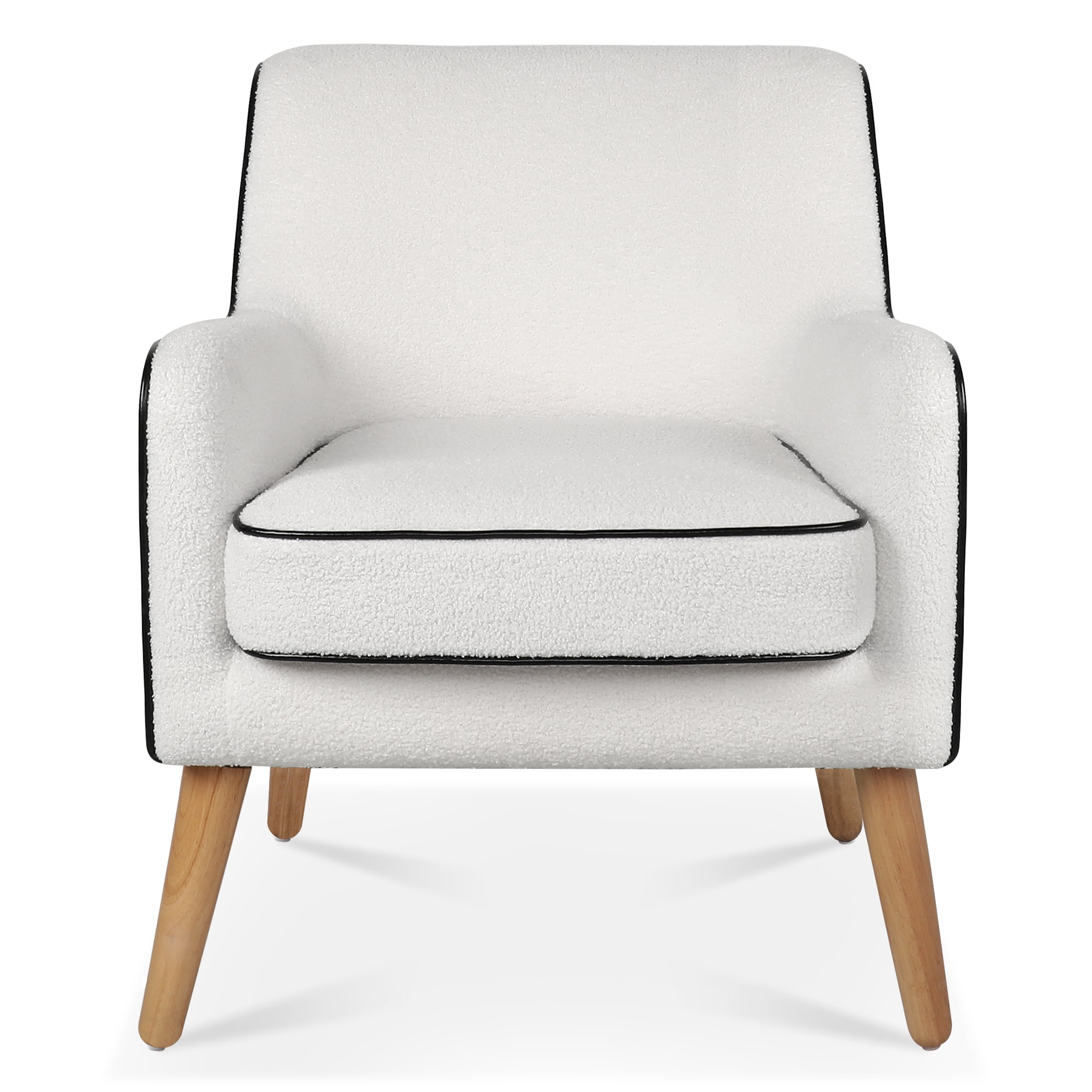YYAo Modern Accent Chair, Teddy Velvet Upholstered Armchair for Living Room Bedroom Small Spaces, White YYAo Modern Accent Chair, Teddy Velvet Upholstered Armchair for Living Room Bedroom Small Spaces, White