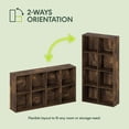 thumbnail image 3 of Furinno LUDER 8-Cube Open Shelves Bookcase. 9.5 x 24.6 x 47. Amber Pine, 3 of 5