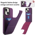 thumbnail image 2 of Allytechgroup Wallet Case for iPhone 11 Pro with Credit Card Slot, PU Leatehr Phone Case with Stand RFID Blocking Shockproof Back Cover for iPhone 11 Pro for Women Men, Darkpurple, 2 of 5