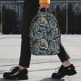 thumbnail image 2 of Lukts Indian Paisley 2 Pattern 15 Inch Student Backpack, Waterproof Laptop Backpack with Adjustable Shoulder Straps, Lightweight Travel, Campus Backpack, Unisex, 2 of 6
