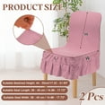 thumbnail image 2 of 2 Pack Dining Room Chair Covers, Parson Chair Slipcover with Skirt, Stretch Chair Seat Protector for Dining Room Restaurant Banquet, Pink, 2 of 7