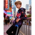 thumbnail image 4 of Lanbubble Boys' 3D Graphic Pullover Hoodie Long Sleeve Hooded Sweatshirt with Kangaroo Pocket Sizes 7-14Y, 4 of 7