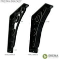 thumbnail image 5 of Ekena Millwork 2"W x 7 1/2"D x 10"H Tristan Wrought Iron Bracket, (Triple center brace) (2-Pack), 5 of 5