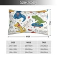 thumbnail image 4 of Kll Dinosaur Listening To Music Pillow Covers Envelope Closure,Super Soft And Cozy Fuzzy Fleece Pillow Case Cover 20"X30", 4 of 9
