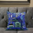 thumbnail image 5 of City Palace Throw Pillow with Removable Cover in Blue Green Black 20x20, 5 of 5