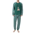 thumbnail image 2 of Christm Family Pajam Set, Animal Print Long Sleeve O-neck T-shirt+Striped Trousers/Romper, 2 of 5