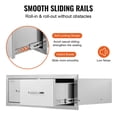 thumbnail image 6 of 29.5" Stainless Steel Outdoor Kitchen Drawers - Double Horizontal BBQ Storage for Grill Islands & Patio Stations (Weatherproof), 6 of 11
