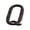 Q #17, variant on Wrought Iron Letter Number for Diy House Address | Cast Metal Alphabet Sign for Home Garden Decor | Black Coated Letter for Custom House Numbers, Storefront Signs, Mailbox, Wedding Decor