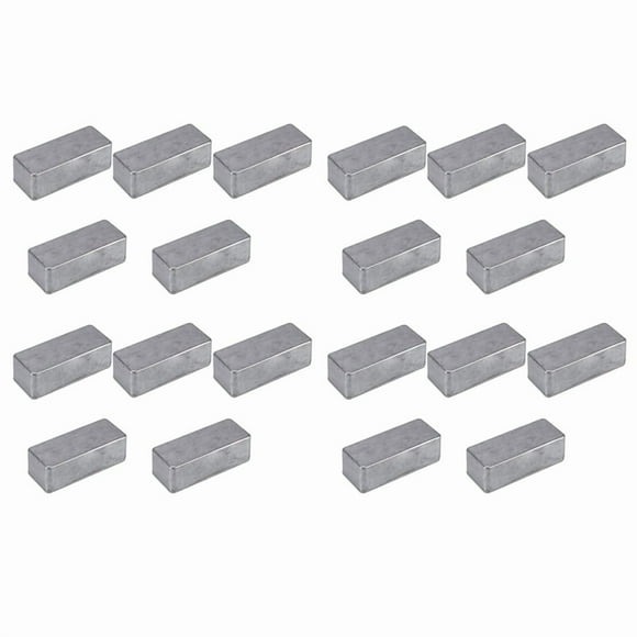 20 Pcs Guitar Effects Pedal Aluminum Stomp Box Enclosure for DIY Guitar Pedal Kit 1590A,20 x Guitar Effects Aluminium Box 80 x Steel Screws,Silver