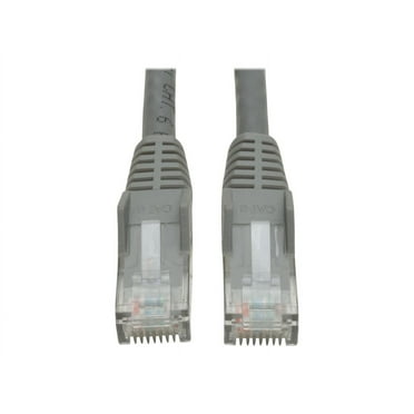 Eaton Tripp Lite Series Cat6 Gigabit Snagless Molded (UTP) Ethernet Cable (RJ45 M/M), PoE, Gray, 35 ft. (10.67 m) - Patch cable - RJ-45 (M) to RJ-45 (M) - 35 ft - UTP - CAT 6 - IEEE 802.3ab/IEEE 802.5 - molded, snagless, solid - gray