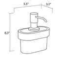 thumbnail image 2 of Bilbao frosted glass table soap dispenser. Modern soap dispenser, wall mounted soap dispenser, 2 of 3
