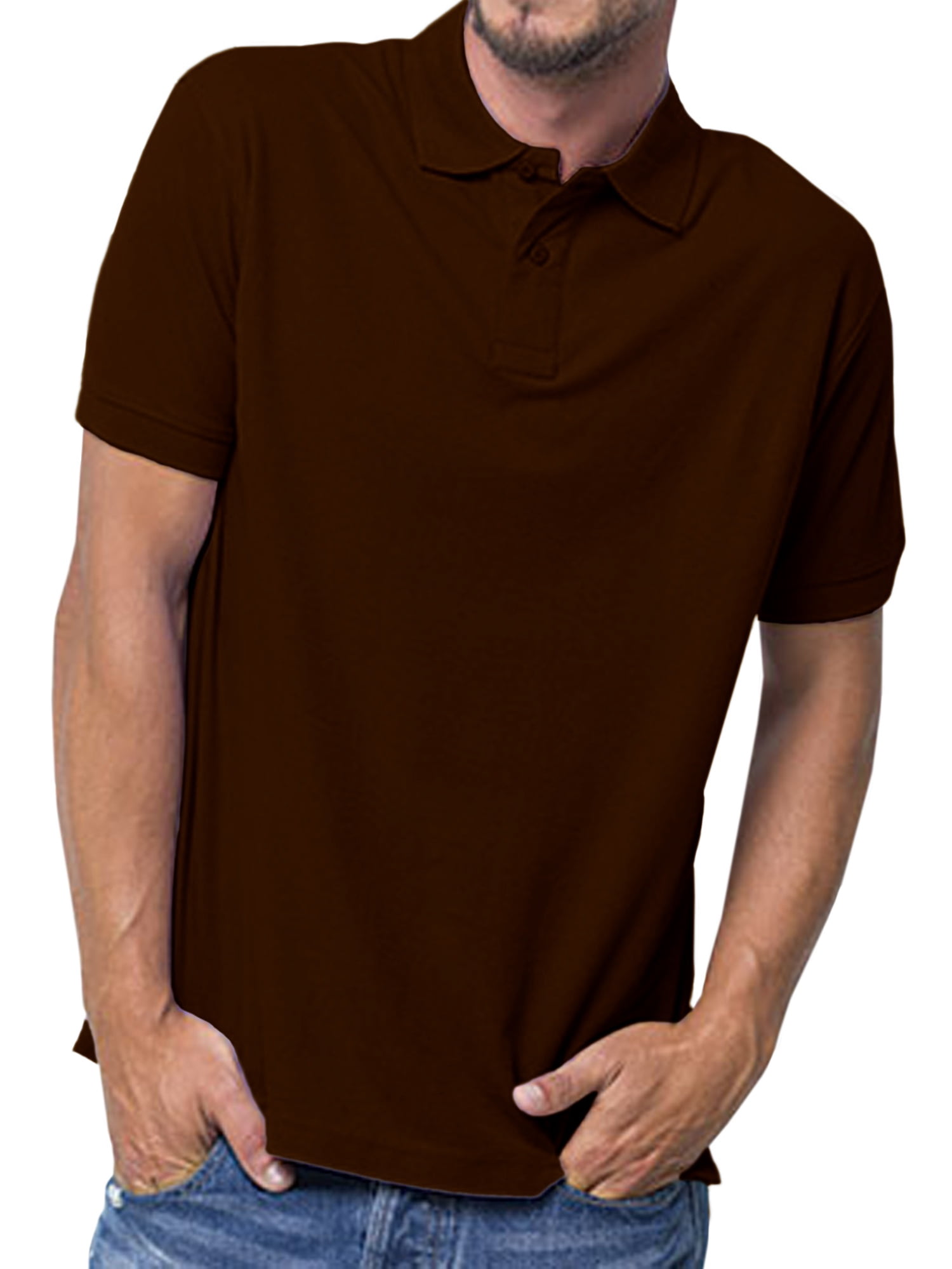 Basico (Brown) Polo Collared Shirts For 