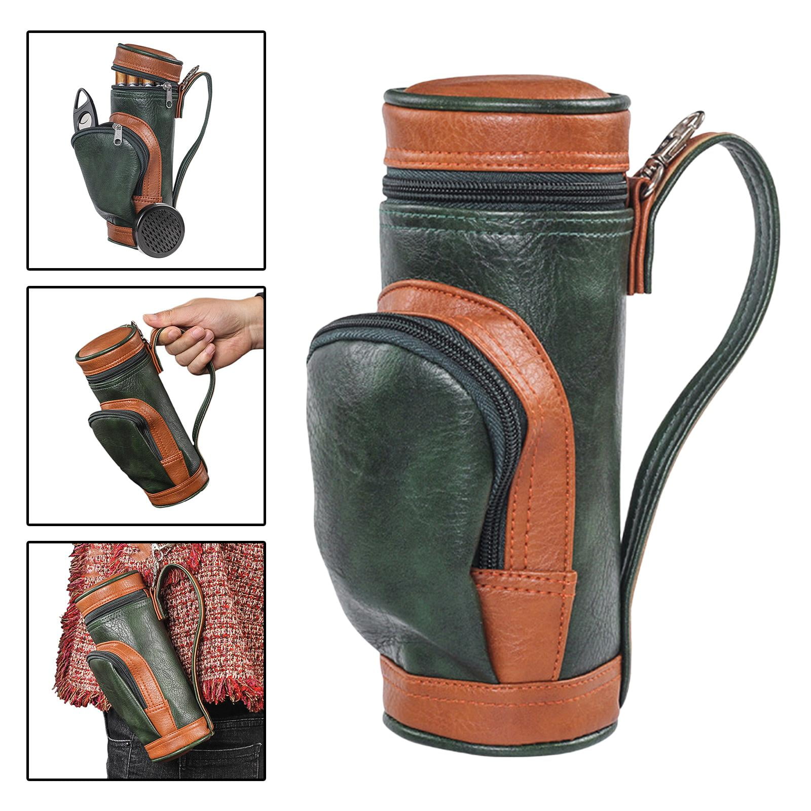 Portable Golf Bag Case Holder with Cutter and Humidifier Storage Pocket