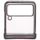 thumbnail image 4 of Funda plegable para teléfono, PC galvanizada a prueba de golpes, parte trasera transparente, moda para Samsung Galaxy Z Flip 3, color negro, 4 of 10