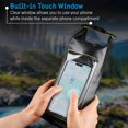 thumbnail image 3 of Marine IP68 Waterproof Dry Bag 2L - Roll Top Waterproof Backpack w/ Phone Case/Pouch - Boating & Kayak Accessories - Essentials for Camping Swimming Beach Fishing Rafting Travel - Black/Yell, 3 of 5