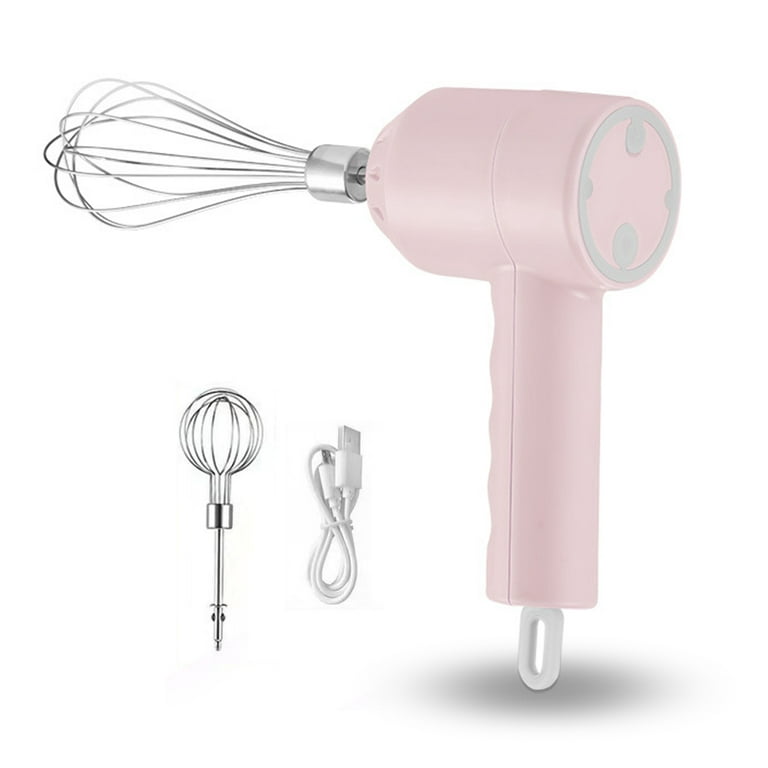Rechargeable Handheld Egg Beater Portable Kitchen Hand Mixer in Pink –  MXMBLENDER